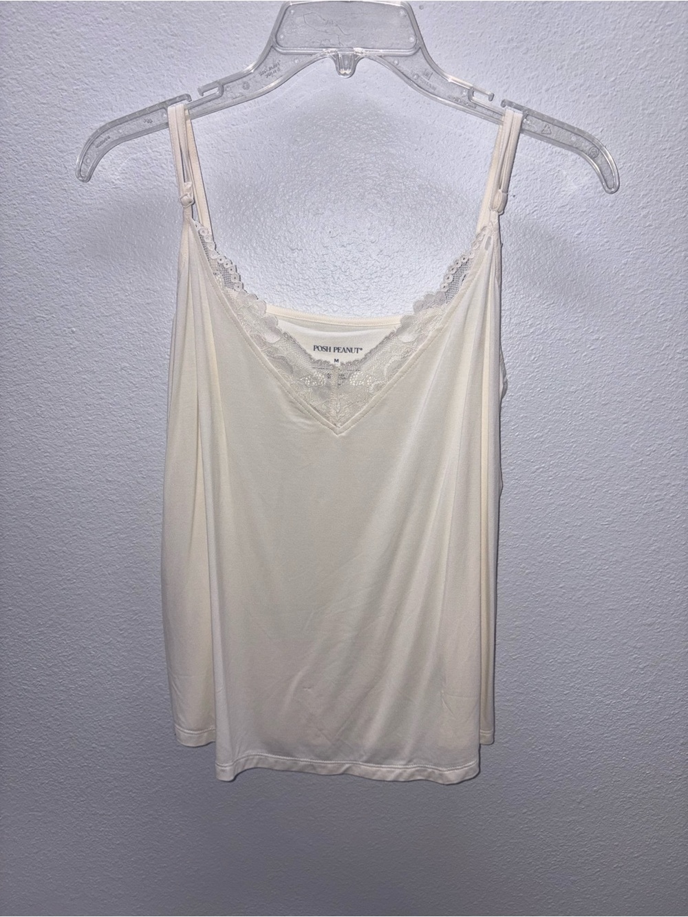Posh Peanut Medium Ivory Tank Top Cami NWT